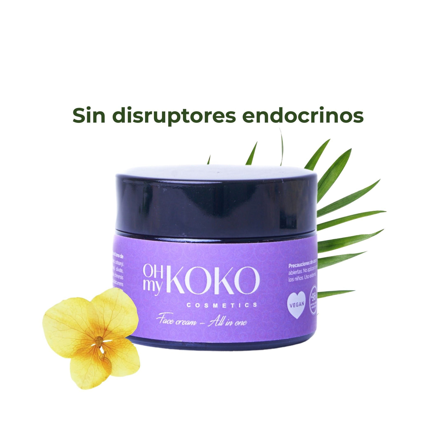 Crema natural OhMyKoko sin disruptores endocrinos, con ingredientes seguros y veganos