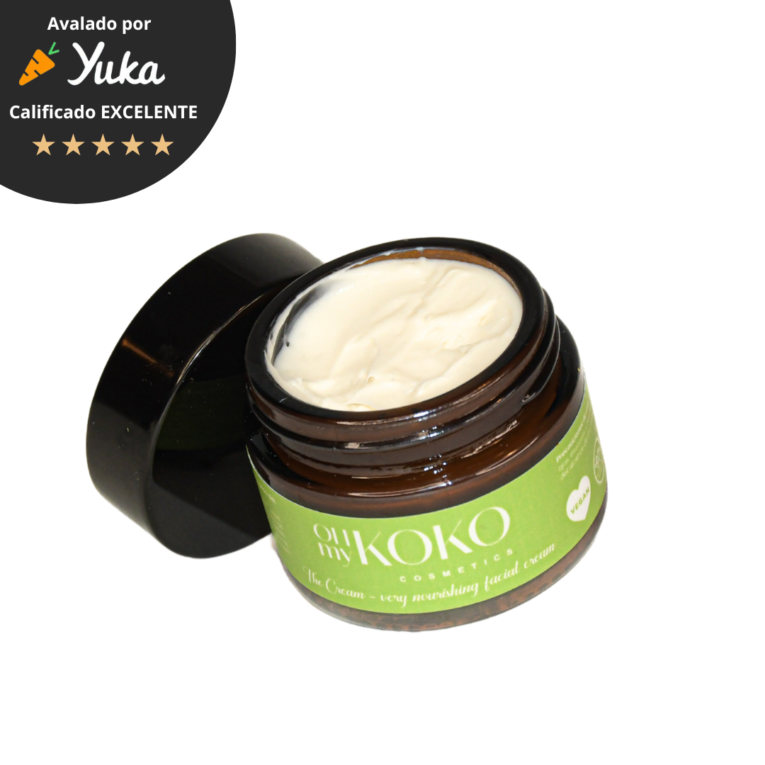 Crema facial Hidratante Piel Seca. Muy Nutritiva Antiedad. Péptidos, Ceramidas y Aceite de Aguacate. Día y Noche. OhMyKoko